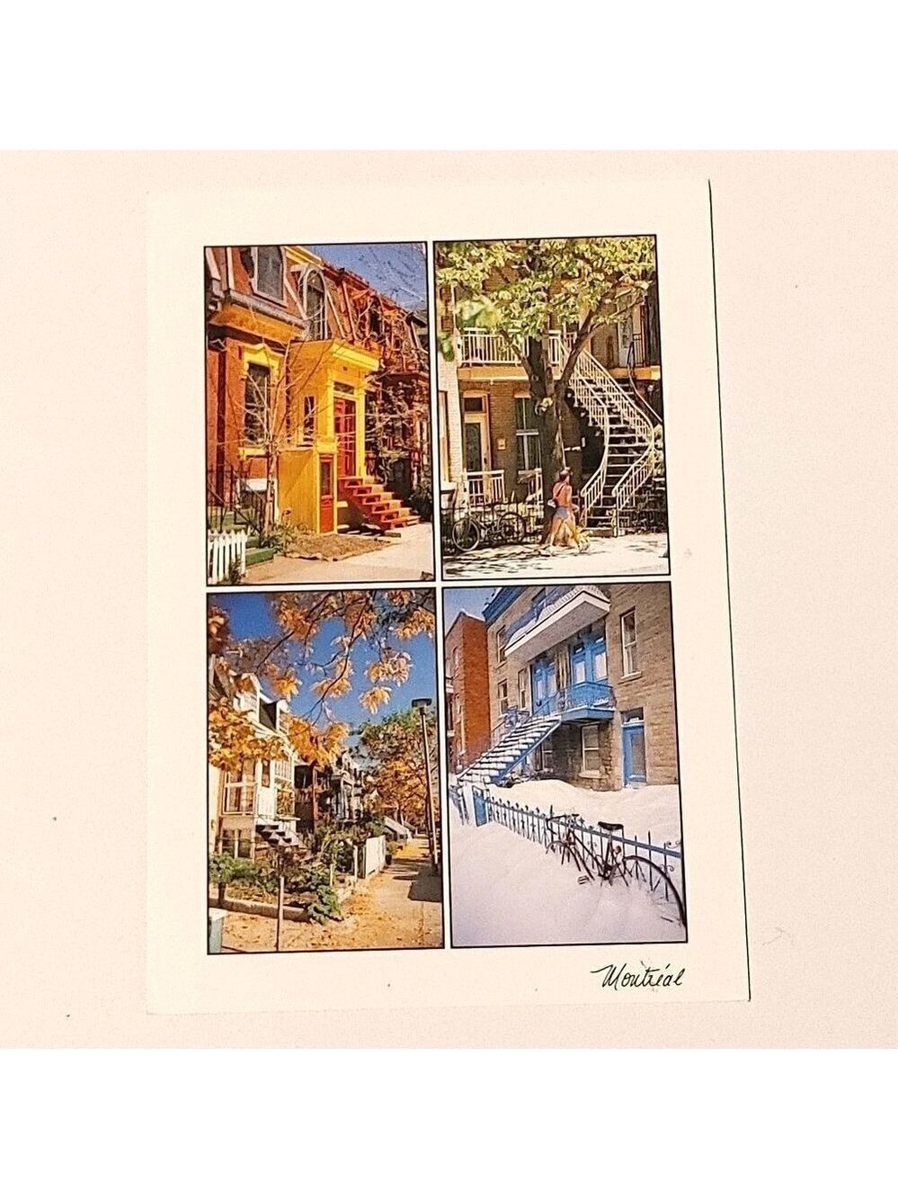 VINTAGE Montreal Postcard Post Card MICHAEL DEGRAY Stairway on the Four Seasons